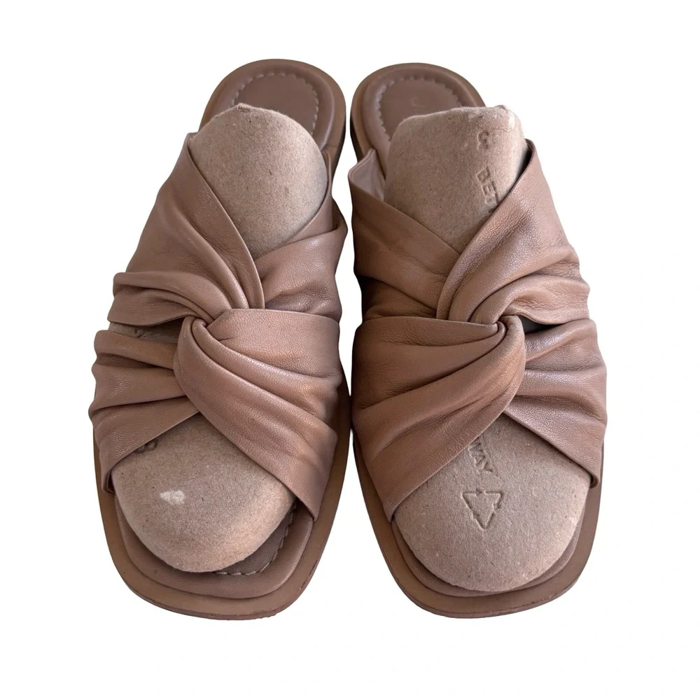 Saint G Women’s Tan Leather Sandals Sz 39